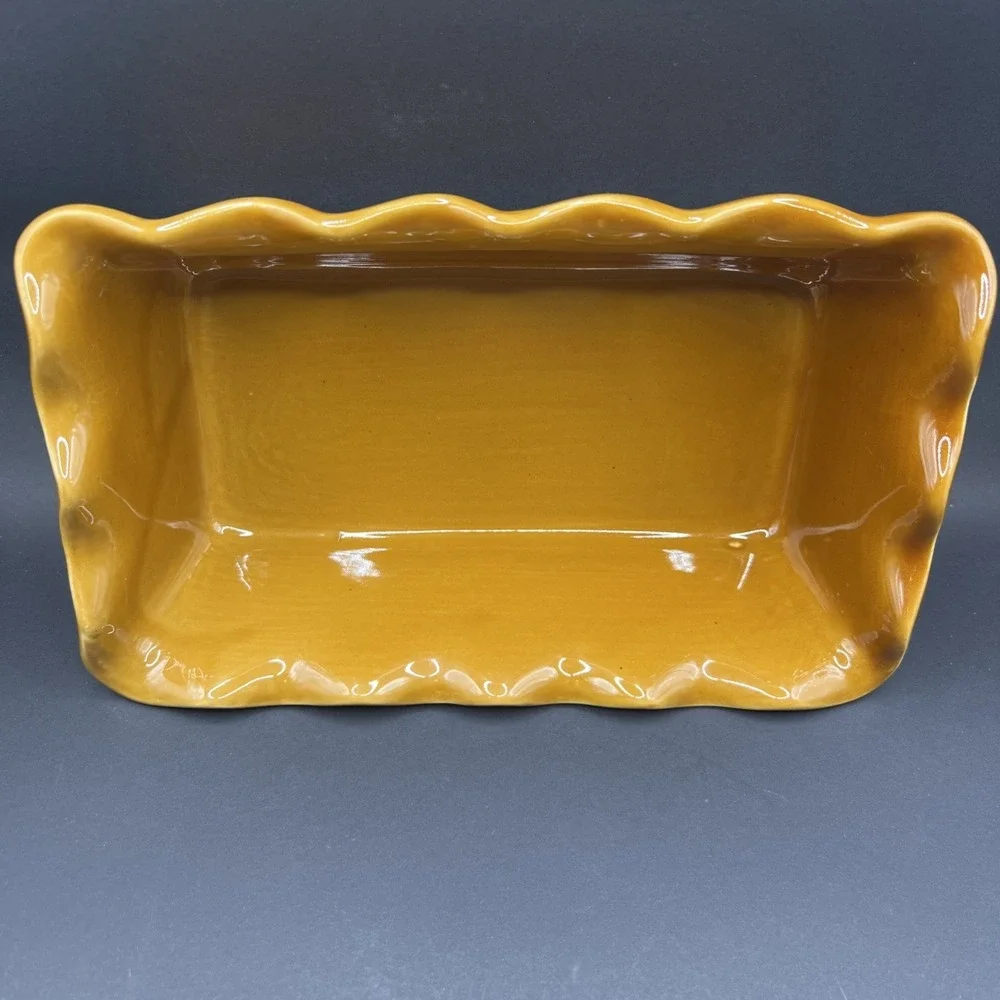 Savinio Designs Stoneware Brown Rectangle Casserole/Bread Baking Dish‎ 9x5x3